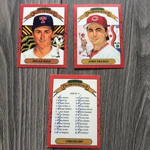 💕3 1989 donruss diamond kings cards